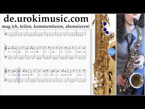 Saxophon Lernen (Alt) Silent Night Tabulatur Teil#2 um-b995