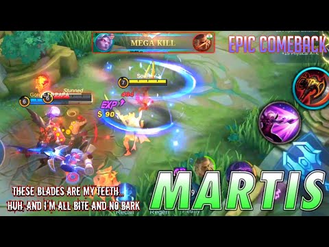 Solo Rank! Martis Nonstop Gank - Martis Brush Damage - Build Top Global Martis ~ MLBB