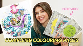 COMPLETED COLOURING PAGES for MAY 2024 ✨💕 // rita berman & johanna basford
