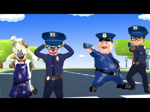 Police Hero Nick vs Bad Police Nickjoker & Ice Scream 4 - Scary Teacher 3D Funny Police Story