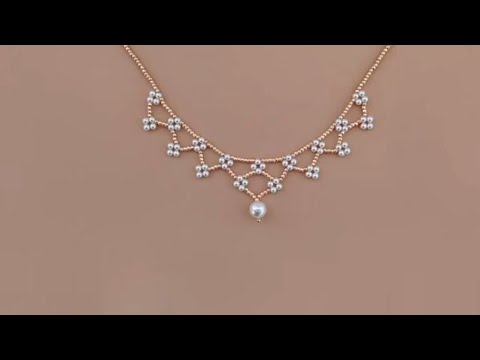 How to make pearl necklace//designer necklace//Meghla Craft And Creation 