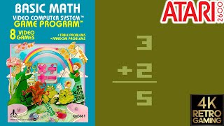 Basic math Atari 2600 4k Gameplay