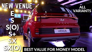 New Hyundai Venue Facelift 2022 All Variants Price and Features Details - E, S, S(O), S+, SX, SX(O)