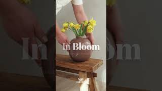 Pip Studio kovová váza 23cm, šedo hnědá