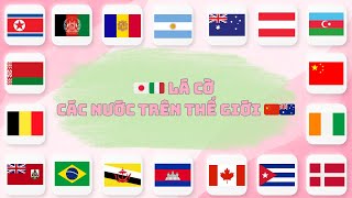 🇺🇸🇯🇵🇫🇷 Dạy Bé Học Tên Lá Cờ Các Nước 🌍 | Learn World Flags for Kids | Oh Vui Kids
