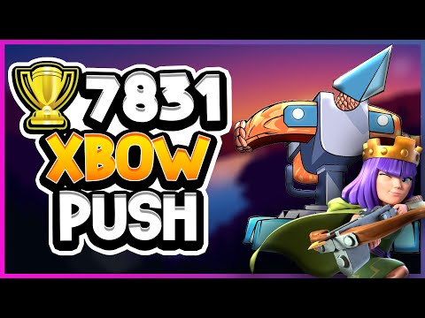 🏆7831 Rank #109 Top Ladder Push with Xbow Queen [Bonus] — Clash Royale