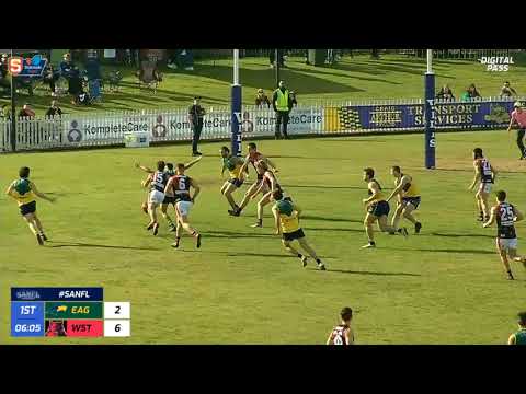 Round 14 SANFL Snapshot - Eagle Tyson Stengle dances to goal