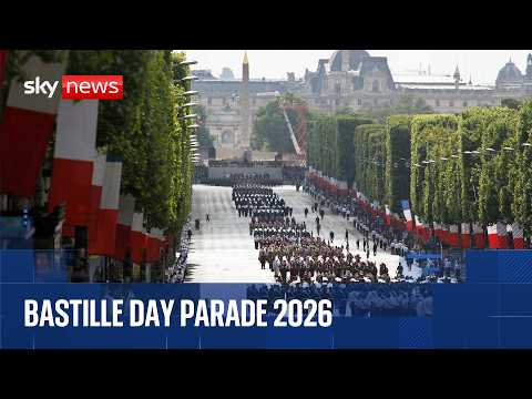 Bastille Day military parade through Paris