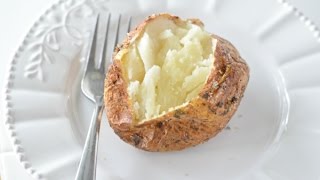 Air Fryer Baked Potato with a Garlic Parsley Crust