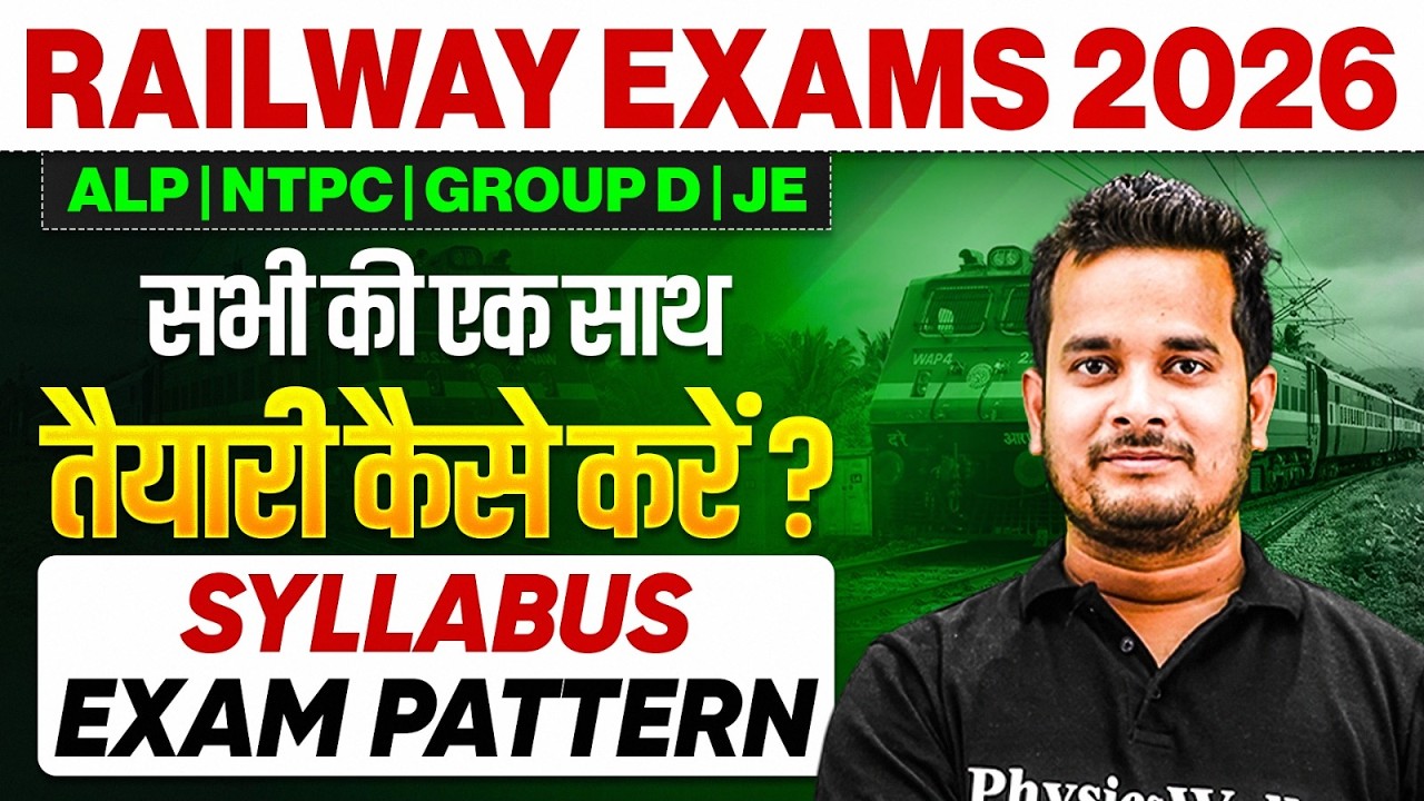 Railway Exam Preparation 2026 | Syllabus & Exam Pattern For Railway Exams 2026 | RRB Group D | ALP
