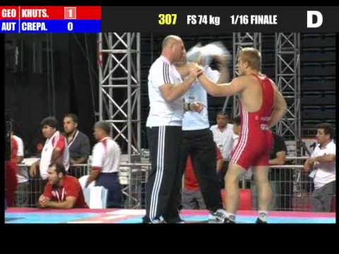 74kg - Davit Khutsishvili (GEO) vs Philipp Crepaz (AUT) 2011 world championship