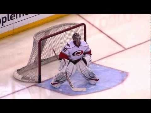 Ward and Ellis during pre-game warm-up at the Hurricanes @ Senators hockey game Part 1