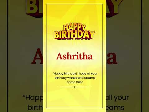 Happy Birthday ASHRITHA
