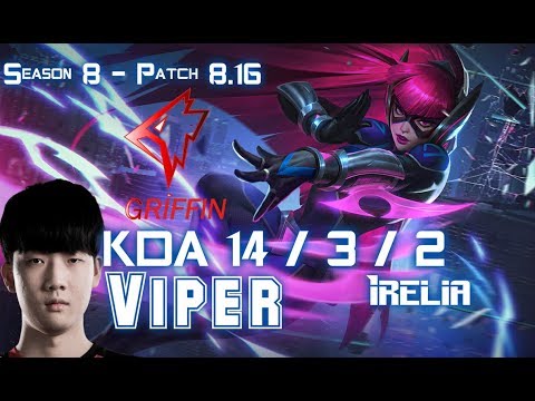 GRF Viper IRELIA vs SWAIN Bot - Patch 8.16 KR Ranked