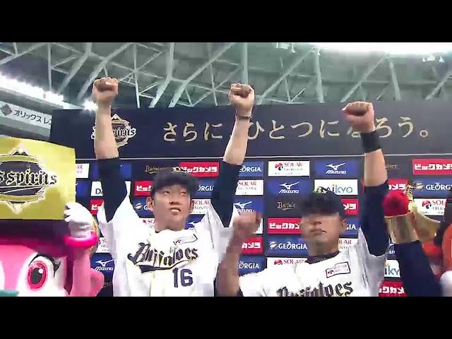 バファローズ・鉄平選手・平野佳投手ヒーローインタビュー 2014/8/16 Bs-H