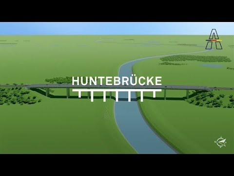 Die neue Huntebrücke bei Oldenburg (A29)