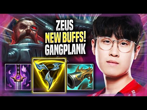 ZEUS SHOWS WHY GANGPLANK IS BROKEN WITH NEW BUFFS! - T1 Zeus Plays Gangplank TOP vs Aatrox!