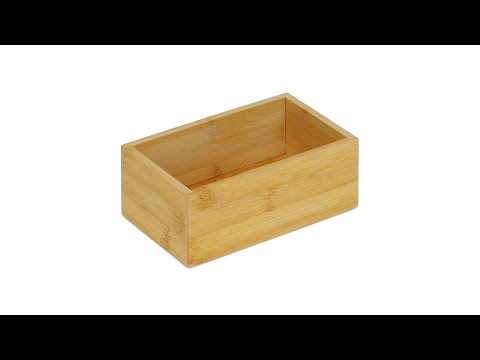 Bambus Box in Quaderform Braun - Bambus - Holzwerkstoff - 17 x 7 x 10 cm