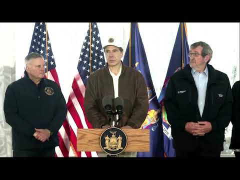 NY Governor opens new drive through coronavirus testing facility and expects outbreak to last months