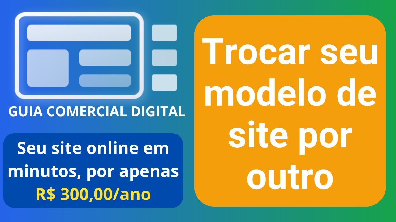 Como trocar o modelo do seu site por outro modelo no Guia Comercial Digital (passo a passo)