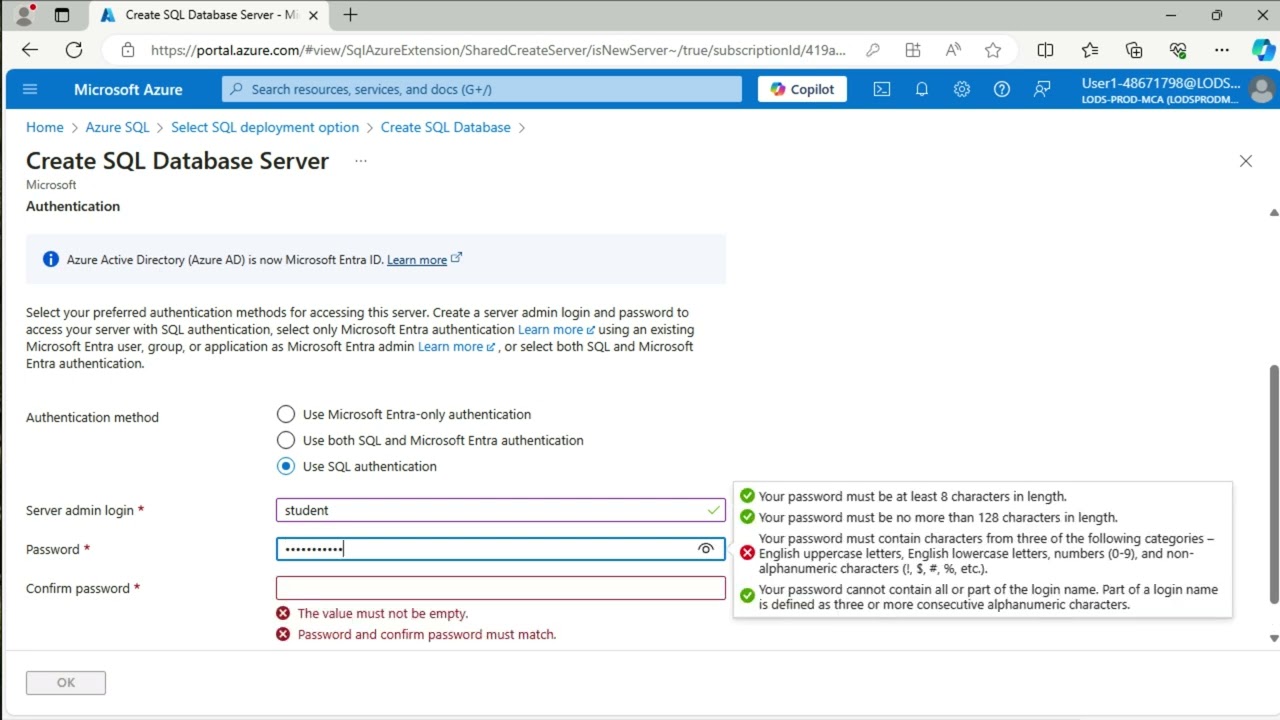 DP-900 Azure Data Fundamentals Lab 1: Explore Azure SQL Database 250224