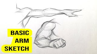 How to draw a Basic Arm Sketch step by step | How to draw Arms for Beginners | Drawing Arm & Hands