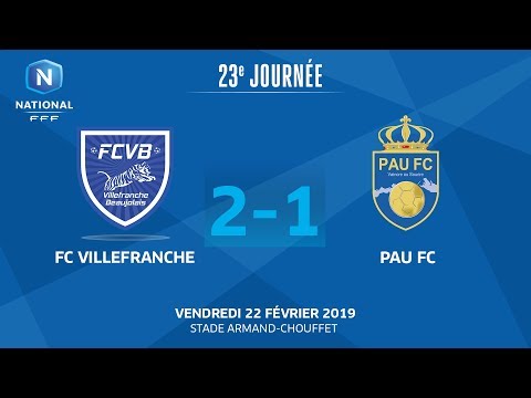 J23 : FC Villefranche B. - Pau FC (2-1), le résumé I National FFF 2018-2019