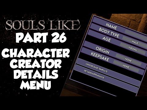 Souls Like Tutorial Part 26 | Character Creator Details Menu | Unreal Engine 5