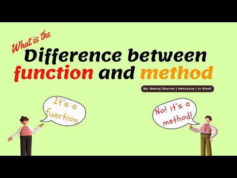 Difference Between Function And Method Method Vs Function Explained In Hindi