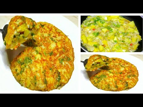 SPANISH OMELETTE RECIPE - Tortilla De Patatas Española - Easiest Breakfast Recipe