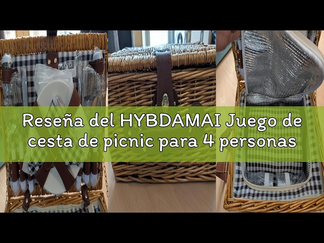 Vídeo relacionado con Hap Tim Mochila de Cesta de Picnic para 4 Personas con Manta, Soporte para Vino, Compartimento refrigerador, Juego de Cubiertos, Regalos para Parejas, Regalos para señor y señora(3065-BL)