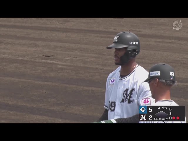 【ファーム】痛烈なセンター返し!! マリーンズ・アセベドの2点タイムリーで反撃ののろし!! 2025年8月7日 千葉ロッテマリーンズ 対 北海道日本ハムファイターズ