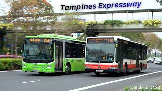 Buses Passing at Speed on Tampines Expressway, Singapore 2026