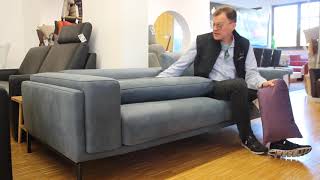 W.SCHILLIG 23669   Sofa groß  N90  Leder Z72 28  navy