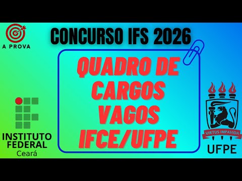 IFCE and UFPE 2026 Competition - Vacant Positions
