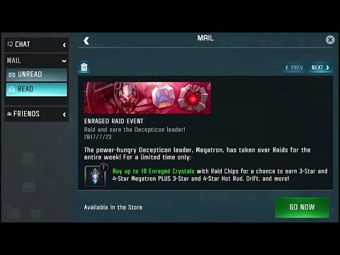 Megatron Raid Event and x2 Enraged Crystal Opening - Transformers: Forged to Fight