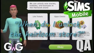 The Sims Mobile- When do I unlock the heirloom store? [Questions Answered]