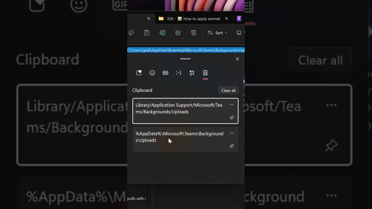 How to apply animated background in Teams meetings shorts