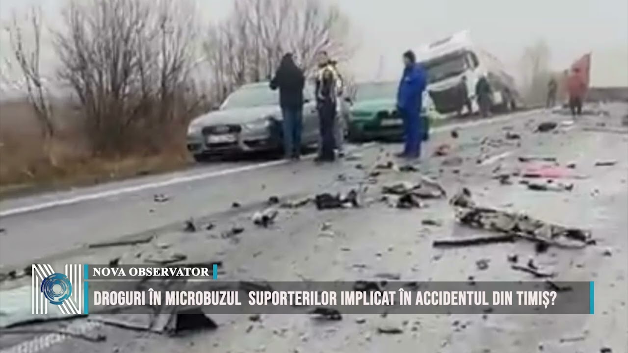 DROGURI ÎN MICROBUZUL  SUPORTERILOR IMPLICAT ÎN ACCIDENTUL DIN TIMIȘ?