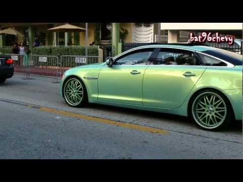 OUTRAGEOUS 2012 Jaguar XJ on 22" Staggered Asantis ryding by - 1080p HD