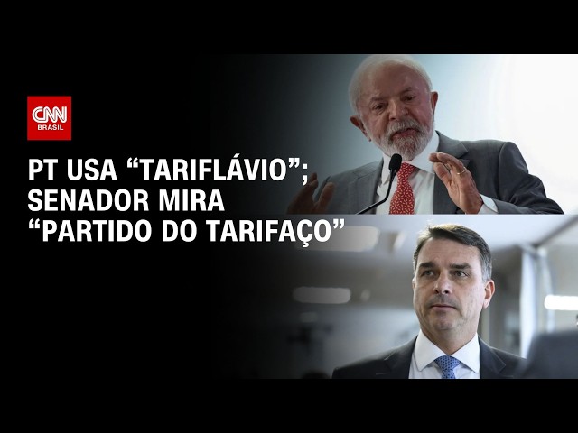 Tarifas dos EUA: PT usa “Tariflávio”; Senador mira “Partido do Tarifaço” | CNN 360º