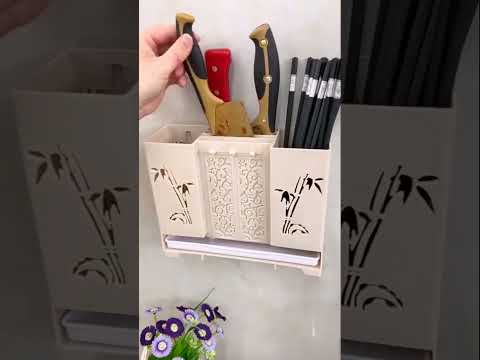 #好产品分享 免打孔壁挂式沥水筷子筒；拒绝使用霉变餐具！