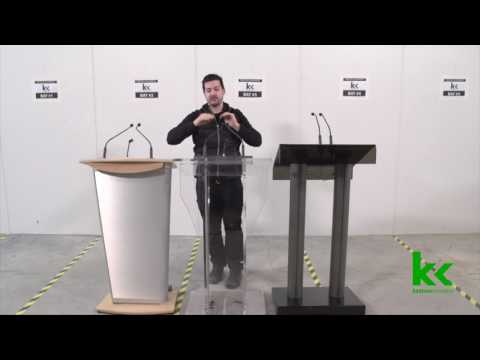 How to select the right podium for your event- wood, acrylic...