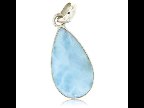 Pandant argint 925 Larimar Natural Para - Bogatia Cerului Senin