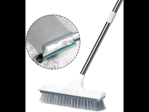 White Bathroom Cleaning Brush Wiper 2 In 1 Tiles Cleaning Brush