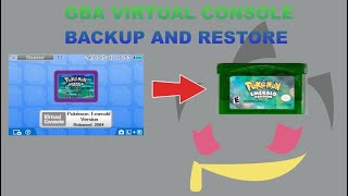 GBA save backup and restore part 2 (virtual console save backup and restoring to cartridge)