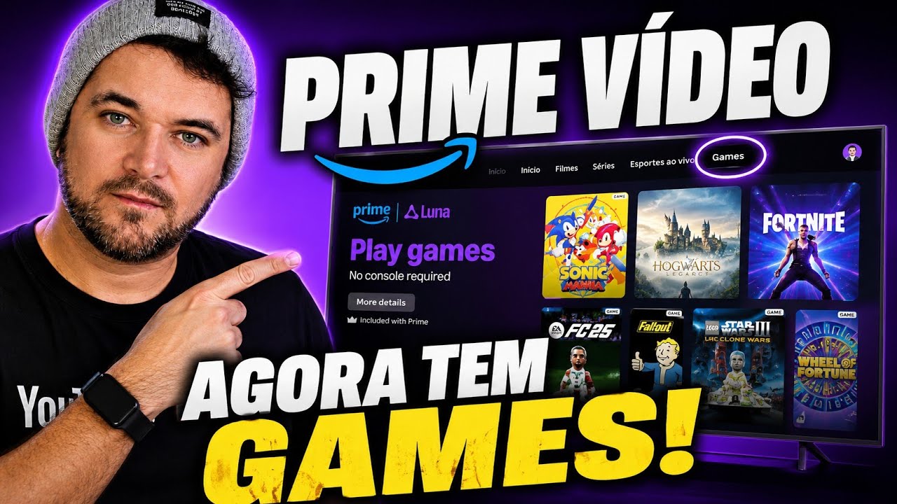 🚨 AMAZON LUNA: Jogos agora dentro do Prime Video? Entenda