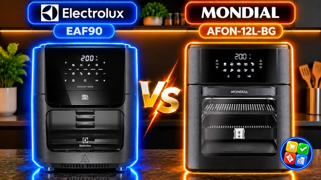 🔥Air fryer Over Mondial AFON-12L vs Electrolux EAF90: Qual é a melhor para você? Guia Rápido 2026