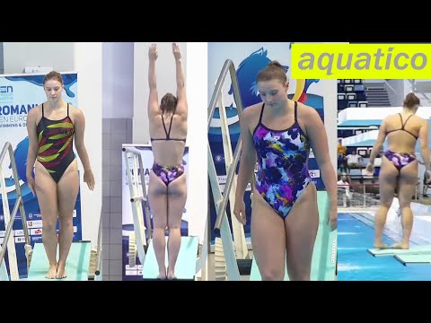Diver Johanna Krauss (Germany) at LEN 2022 Bucharest - 1m Preliminary, Final | Beautiful diving