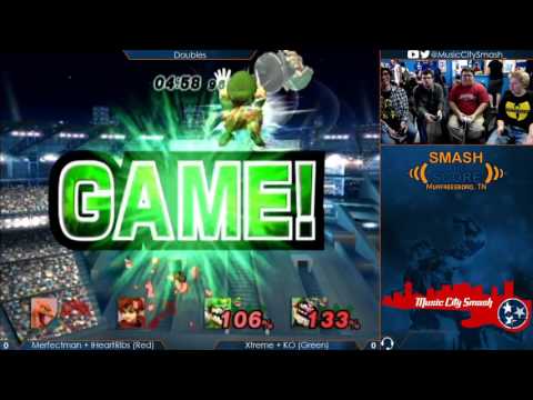 STS9 - Merfectman + IHeartRibs (Red) vs Xtreme + KO (Green) - Project M Doubles Winners Semis